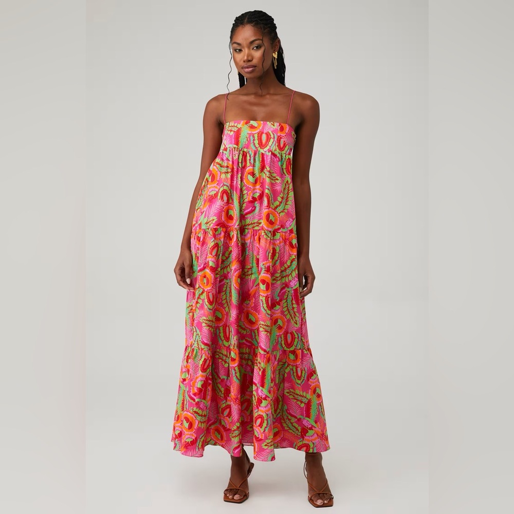SHOW ME YOUR MUMU
LONG WEEKEND MAXI DRESS IN PARADISE PALMS